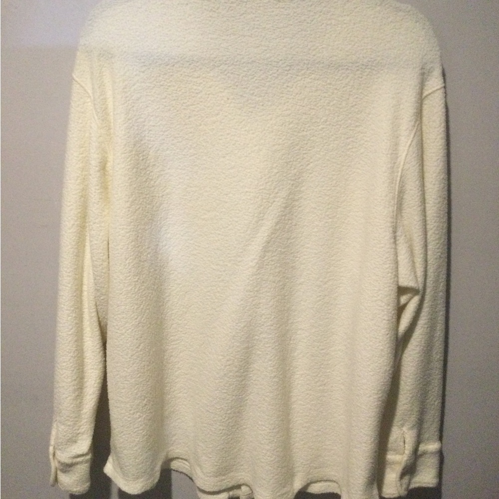 PINK by VICTORIA’S SECRET REVERSE FLEECE SHACKET CREAM/OFF WHITE  LARGE - Picture 4 of 7